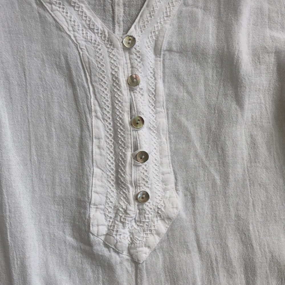 New with tags Blanco made in Peru 100% cotton white tunic - Picture 4 of 17